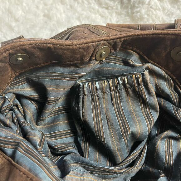 ABACO made in France rustic lBrown Leather Medium Satchel/Shoulder Bag - Picture 14 of 14